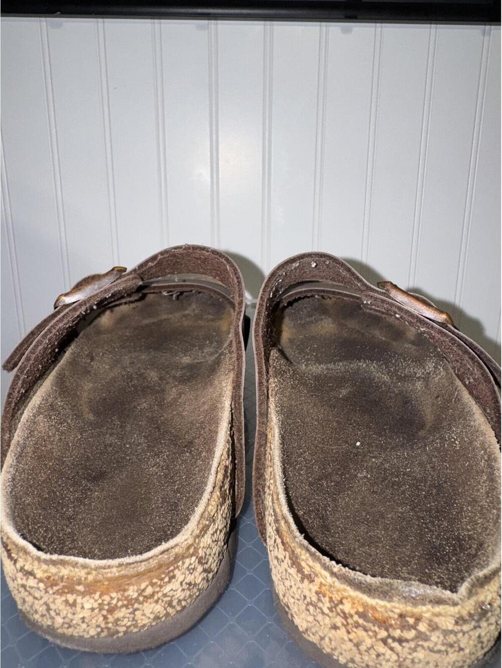 Birkenstock Brown Suede Adjustable Buckle Sandals - Picture 4 of 6